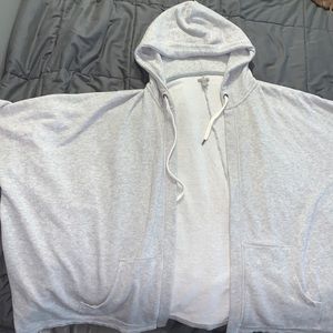 Over sized hooded poncho